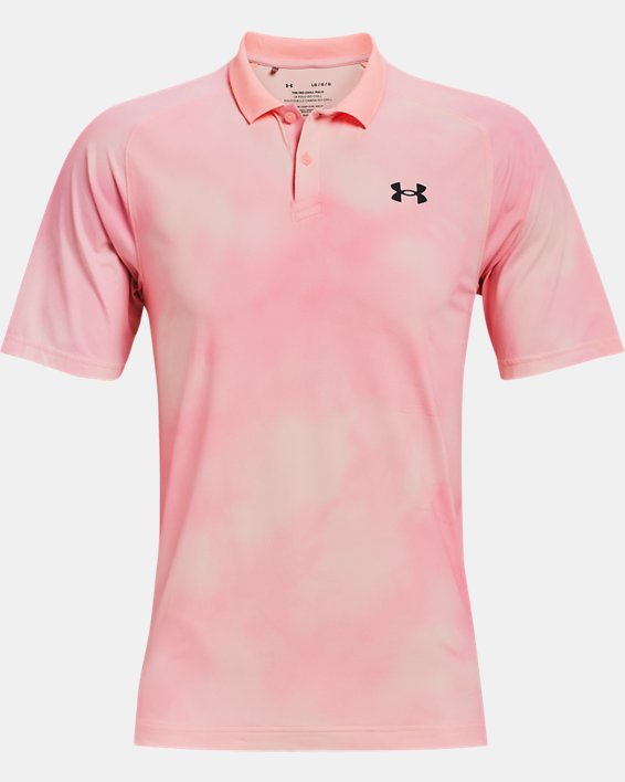 Herren UA Iso-Chill Afterburn Poloshirt, Pink, pdpMainDesktop image number 4